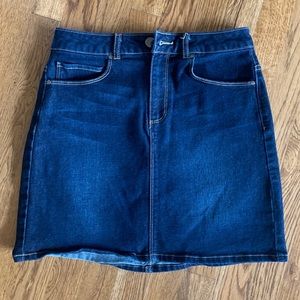 Francesca’s Harper Dark Wash Denim Skirt